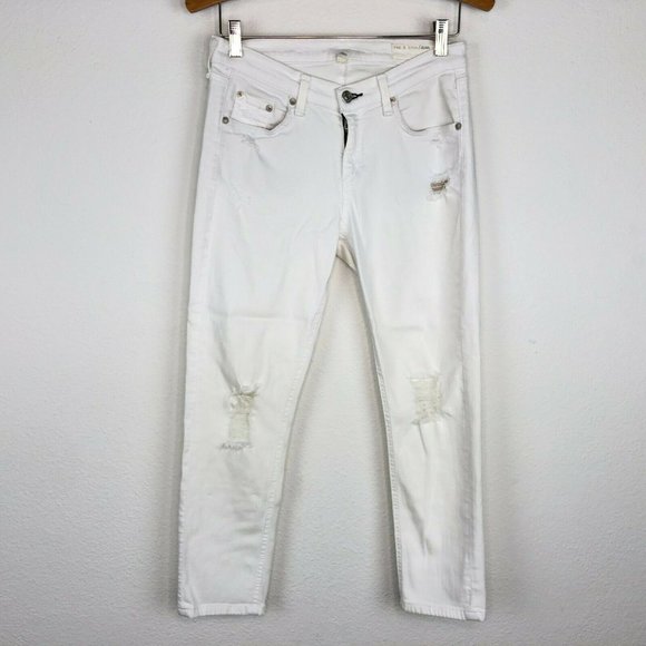 Rag & Bone Ripped Dash Slouchy Skinny Jeans 26 - Picture 3 of 13